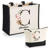 Cabas femme sac plage ou shopping tote bag pochette trousse Idée cadeau original pour anniversaire Noël travail départ retraite collègue famille fete des mères maman mamie