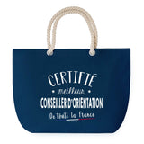 Sac de plage Bleu anse corde Certifié meilleur Conseiller d'Orientation