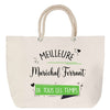 Sac Fête des Mères Mamie Famille Idée Cadeau anniversaire Noël Travail Boulot Métier Départ Retraite Collègue Femme cabas shopping plage
