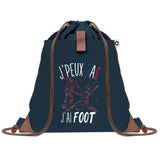 sac a dos bleu coton recycle avec pochette idee cadeau originale pour collegue ami prof ou membre de la famille cadeau mixte noel anniversaire secret santa ou depart au travail sac leger pratique et ecologique design breton moderne