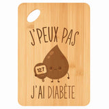 Planche bambou gravée personnalisée femme homme idée cadeau Fête des Mères Fête des Pères apéro papa maman prénom cuisine plateau fromage
