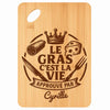 Planche bambou gravée personnalisée homme idée cadeau Fête des Pères apéro 30×20 prénom cuisine plateau fromage anniversaire noel papa papi 