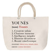 Sac Fête des Mères Mamie Famille Idée Cadeau anniversaire Noël Travail Boulot Métier Départ Retraite Collègue Femme cabas shopping plage