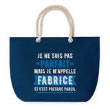 Sac de plage Bleu anse corde Fabrice Parfait