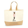 Sac Jute Fête des Mères Fêtes des Pères Mamie Papi Famille Idée Cadeau anniversaire Noël Travail Boulot Métier Départ Retraite Collègue Femme Homme