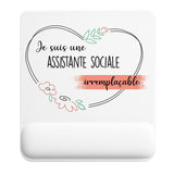 Tapis de souris ergonomique avec repose-poignet, accessoire bureau pour femme et homme, fête des pères, cadeau pas cher, idée cadeau fête des mères, secret santa, départ à la retraite, télétravail et gaming