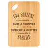 Planche bambou gravée personnalisée femme idée cadeau Fête des Mères apéro 30×20 prénom cuisine plateau fromage anniversaire noel maman mamie