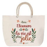 Sac Fête des Mères Mamie Famille Idée Cadeau anniversaire Noël Travail Boulot Métier Départ Retraite Collègue Femme cabas shopping plage