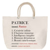 Sac Fête des Mères Mamie Famille Idée Cadeau anniversaire Noël Travail Boulot Métier Départ Retraite Collègue Femme cabas shopping plage