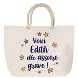 Sac Fête des Mères Mamie Famille Idée Cadeau anniversaire Noël Travail Boulot Métier Départ Retraite Collègue Femme cabas shopping plage