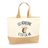 Sac Jute Fête des Mères Fêtes des Pères Mamie Papi Famille Idée Cadeau anniversaire Noël Travail Boulot Métier Départ Retraite Collègue Femme Homme