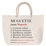 Sac Fête des Mères Mamie Famille Idée Cadeau anniversaire Noël Travail Boulot Métier Départ Retraite Collègue Femme cabas shopping plage
