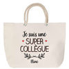 Sac Fête des Mères Mamie Famille Idée Cadeau anniversaire Noël Travail Boulot Métier Départ Retraite Collègue Femme cabas shopping plage