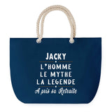 Sac de plage Bleu anse corde Jacky Retraite