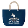 Sac de plage Bleu anse corde Aikido Légende Humour Geek