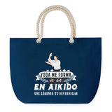 Sac de plage Bleu anse corde Aikido Légende Humour Geek