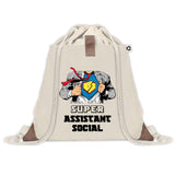 Sac à dos avec pochette Super Assistant Social