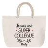 Sac Fête des Mères Mamie Famille Idée Cadeau anniversaire Noël Travail Boulot Métier Départ Retraite Collègue Femme cabas shopping plage