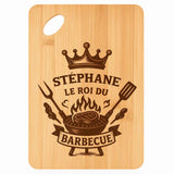 Planche bambou gravée personnalisée homme idée cadeau Fête des Pères apéro 30×20 prénom cuisine plateau fromage anniversaire noel papa papi 