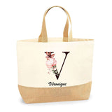 Sac Jute Fête des Mères Fêtes des Pères Mamie Papi Famille Idée Cadeau anniversaire Noël Travail Boulot Métier Départ Retraite Collègue Femme Homme