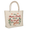 Sac Fête des Mères Mamie Famille Idée Cadeau anniversaire Noël Travail Boulot Métier Départ Retraite Collègue Femme cabas shopping plage