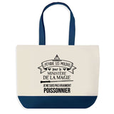 Sac de shopping bleu Poissonnier Ministère de la Magie