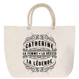 Sac Fête des Mères Mamie Famille Idée Cadeau anniversaire Noël Travail Boulot Métier Départ Retraite Collègue Femme cabas shopping plage