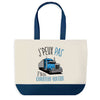 Sac de shopping bleu J'peux pas Chauffeur-Routier