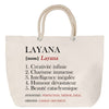 Sac Fête des Mères Mamie Famille Idée Cadeau anniversaire Noël Travail Boulot Métier Départ Retraite Collègue Femme cabas shopping plage
