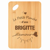 Planche bambou gravée personnalisée femme idée cadeau Fête des Mères apéro 30×20 prénom cuisine plateau fromage anniversaire noel maman mamie