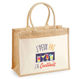 Sac Fête des Mères Mamie Famille Idée Cadeau anniversaire Noël Travail Boulot Métier Départ Retraite Collègue Femme cabas shopping plage Homme Papa Papi Pères Frère