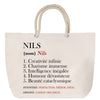 Sac Fête des Mères Mamie Famille Idée Cadeau anniversaire Noël Travail Boulot Métier Départ Retraite Collègue Femme cabas shopping plage