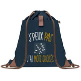 sac a dos bleu coton recycle avec pochette idee cadeau originale pour collegue ami prof ou membre de la famille cadeau mixte noel anniversaire secret santa ou depart au travail sac leger pratique et ecologique design breton moderne