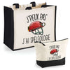 Cabas homme ou femme sac plage ou shopping tote bag pochette trousse Idée cadeau original pour anniversaire Noël travail départ retraite collègue famille fete des mères fetes des pères papa maman mamie papi