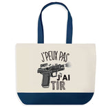 Sac de shopping bleu J'peux pas Tir