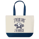 Sac de shopping bleu J'peux pas Barbecue Toque De Chef