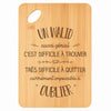 Planche bambou gravée personnalisée homme idée cadeau Fête des Pères apéro 30×20 prénom cuisine plateau fromage anniversaire noel papa papi 