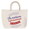 Sac Fête des Mères Mamie Famille Idée Cadeau anniversaire Noël Travail Boulot Métier Départ Retraite Collègue Femme cabas shopping plage