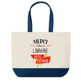 Sac de shopping bleu Merci Libraire Génial