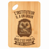 Planche bambou gravée personnalisée homme idée cadeau Fête des Pères apéro 30×20 prénom cuisine plateau fromage anniversaire noel papa papi 
