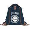 sac a dos bleu coton recycle avec pochette idee cadeau originale pour collegue ami prof ou membre de la famille cadeau mixte noel anniversaire secret santa ou depart au travail sac leger pratique et ecologique design breton moderne