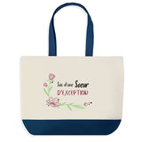 Sac de shopping bleu Soeur d'exception