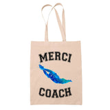 Noël cadeau de départ à la retraite cadeau de fin d'année scolaire idée cadeau cadeau de remerciement anniversaire coach sport sac cabas totebag sac jute