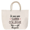 Sac Fête des Mères Mamie Famille Idée Cadeau anniversaire Noël Travail Boulot Métier Départ Retraite Collègue Femme cabas shopping plage