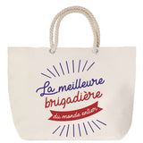 Sac Fête des Mères Mamie Famille Idée Cadeau anniversaire Noël Travail Boulot Métier Départ Retraite Collègue Femme cabas shopping plage