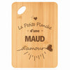 Planche bambou gravée personnalisée femme idée cadeau Fête des Mères apéro 30×20 prénom cuisine plateau fromage anniversaire noel maman mamie