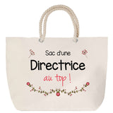 Sac Fête des Mères Mamie Famille Idée Cadeau anniversaire Noël Travail Boulot Métier Départ Retraite Collègue Femme cabas shopping plage
