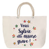 Sac Fête des Mères Mamie Famille Idée Cadeau anniversaire Noël Travail Boulot Métier Départ Retraite Collègue Femme cabas shopping plage