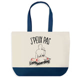 Sac de shopping bleu J'peux pas Longboard