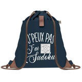 sac a dos bleu coton recycle avec pochette idee cadeau originale pour collegue ami prof ou membre de la famille cadeau mixte noel anniversaire secret santa ou depart au travail sac leger pratique et ecologique design breton moderne